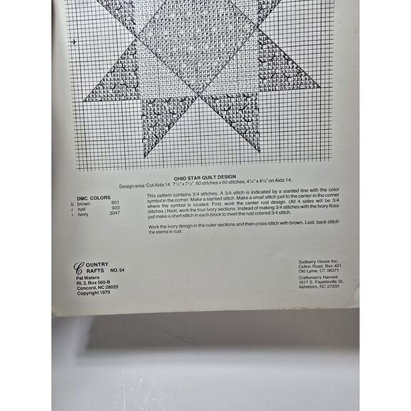 A Quilter's Delight I Country Crafts Cross Stitch Pattern No 54 Pat Waters - Picture 2 of 2